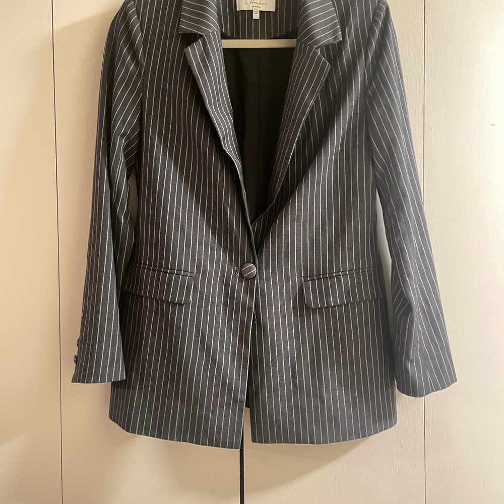 L’Academie Blazer jacket dark gray REVOLVE - Picture 7 of 8